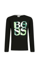 лонгслів | regular fit BOSS Kidswear чорний